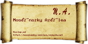 Mosánszky Azálea névjegykártya